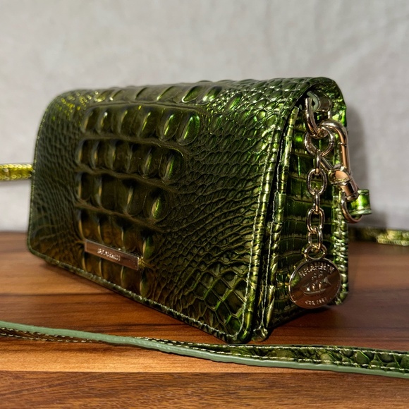NWT Brahmin Minuette Cacti Green Melbourne Leather Purse - Picture 2 of 6